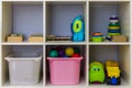 Toy Storage Shelf Royalty Free Stock Photo