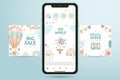 Toy store instagram post design. vector social media post template