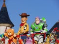 Toy story, Buzz Lightyear and Woody on a float at Disneyland Paris Royalty Free Stock Photo