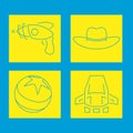 Toy Story Icons pack of 4 animated outline