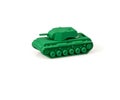 Toy tank isolated on a white background. Royalty Free Stock Photo