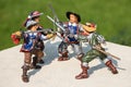 Toy three Musketeers and D'artagnan