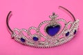 Toy tiara with blue gem Royalty Free Stock Photo