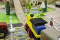 Toy traffic train playground children child play concept Royalty Free Stock Photo