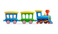Toy train cartoon style illustration. Royalty Free Stock Photo