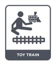 toy train icon in trendy design style. toy train icon isolated on white background. toy train vector icon simple and modern flat Royalty Free Stock Photo