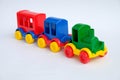 Toy train isolated on the white background Royalty Free Stock Photo