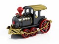 Toy train isolated on white background. 3D illustration Royalty Free Stock Photo