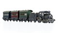 Toy train isolated on white background. 3D illustration Royalty Free Stock Photo