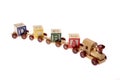 Toy train and learning blocks Royalty Free Stock Photo