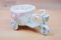 Toy Tricycle On a wooden table Royalty Free Stock Photo