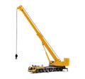 Toy truck crane isolated over white backgroung Royalty Free Stock Photo