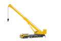 Toy truck crane isolated over white backgroung Royalty Free Stock Photo