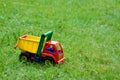 Toy truck on grass Royalty Free Stock Photo