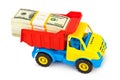 Toy truck with money