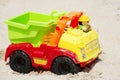 Toy Truck in the Sand Royalty Free Stock Photo