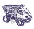 Toy truck vector drawing Royalty Free Stock Photo