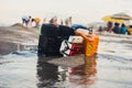 Toy Truck Washed Ashore Royalty Free Stock Photo