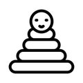 Toy vector thin line icon Royalty Free Stock Photo