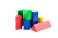 toy wood block multicolor building construction bricks.