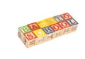 Toy wooden blocks spelling Back To School Royalty Free Stock Photo