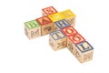 Toy wooden blocks spelling Back To School Royalty Free Stock Photo