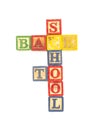 Toy wooden blocks spelling Back To School Royalty Free Stock Photo