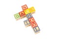 Toy wooden blocks spelling Back To School Royalty Free Stock Photo