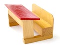 Toy wooden school bench Royalty Free Stock Photo