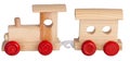 Toy wooden train with coach Royalty Free Stock Photo