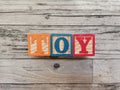 Toy. Toy word from wooden letter blocks Royalty Free Stock Photo