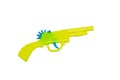 Toy yellow gun, isolated on white background Royalty Free Stock Photo