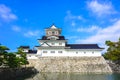 Toyama castle with blue sky Royalty Free Stock Photo