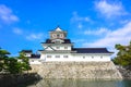 Toyama castle with blue sky