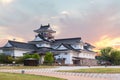 Toyama castle historic landmark in toyama japan with beautiful s Royalty Free Stock Photo