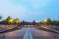 Toyama city architecture building beautiful in twilight time.