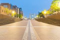 Toyama city architecture building beautiful in twilight time.