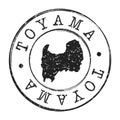 Toyama Japan Map Postmark. A Silhouette Postal Passport. Stamp Round Vector Icon. Vintage Postage Designs. Royalty Free Stock Photo