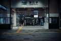 Toyama station ticket gate at dawn before the first train comes in Toyama, Japan.