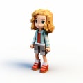 Toycore Style: 3d Pixel Cartoon Of Charlotte, A Detailed Kid Character