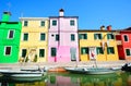 Toylike Burano island houses (Venice)