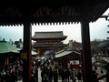 Toyo, Japan - 3 March 2019 ,Sensoji Temple is the most famous temple in Tokyo. In the Asakusa area With a symbol as a large red Royalty Free Stock Photo