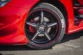 Toyo sport tier on OZ design rims Royalty Free Stock Photo