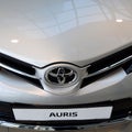 Toyota Auris logo, luxury car in Istanbul city, Turkey