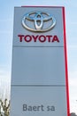 Toyota brand logo on a blue sky background