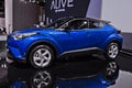 Toyota C-HR blue metal at motor expo