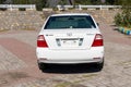 Toyota corolla car rear view: Swat, Pakistan - 10 October 2023 Royalty Free Stock Photo