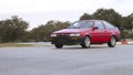 Toyota Corolla GT Twin Cam AE86 drifting on race track Royalty Free Stock Photo