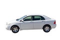 Toyota corolla side view on white isolated background: Swat, Pakistan - 10 October 2023 Royalty Free Stock Photo