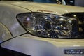 Toyota fortuner suv head light at Manila Auto Salon car show in Pasay, Philippines Royalty Free Stock Photo